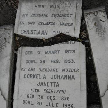 ? Chistiaan Dawid 1873-1953 &amp; Cornelia Johanna Janetta KOERTZEN 1876-1956