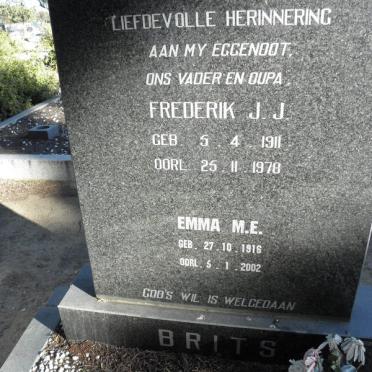 BRITS Frederik J.J. 1911-1978 &amp; Emma M.E. 1916-2002
