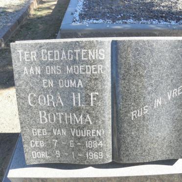BOTHMA Cora H.F. nee VAN VUUREN 1884-1969