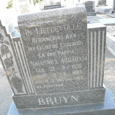 BRUYN Johannes Abraham 1935-1963