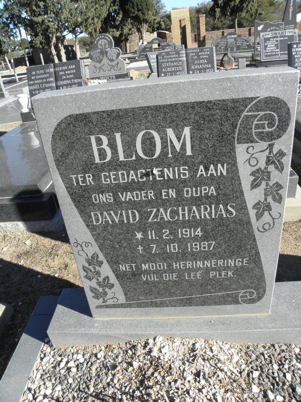 BLOM David Zacharias 1914-1987