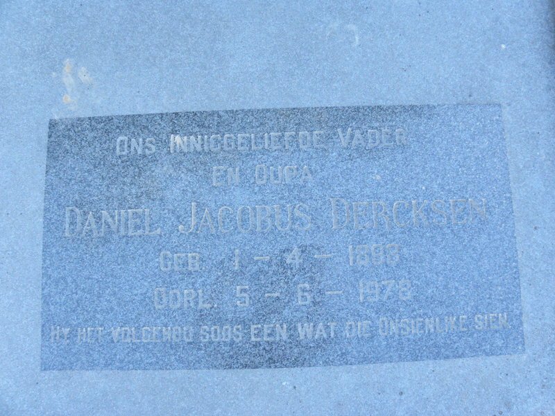 DERCKSEN Daniel Jacobus 1898-1978