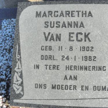 ECK Margaretha Susanna, van 1902-1982