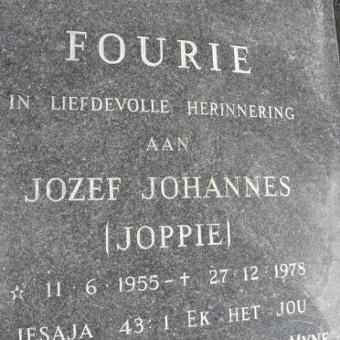 FOURIE Jozee Johannes 1955-1978