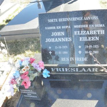 FRIESLAAR John Johannes 1928-1998 &amp; Elizabeth Eileen 1925-2003