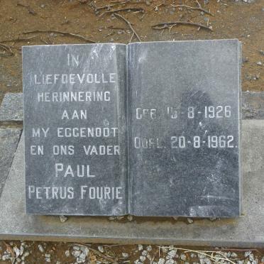 FOURIE Paul Petrus 1926-1962