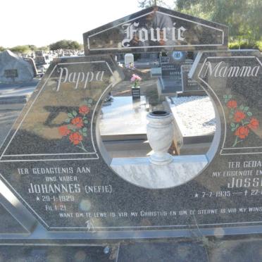 FOURIE Johannes 1929- &amp; Jossie 1935-1992