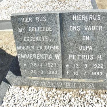 FERREIRA Petrus H. 1922-1993 &amp; Emmerentia W. 1927-1990