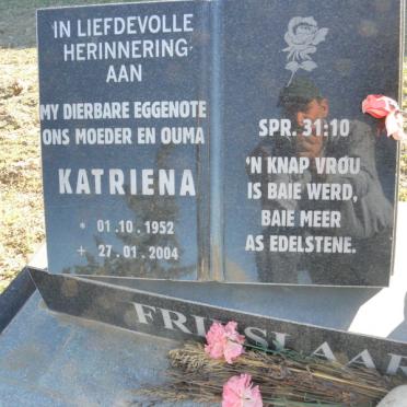 FRIESLAAR Katriena 1952-2004