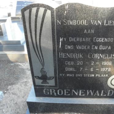 GROENEWALD Hendrik Cornelis 1906-1978