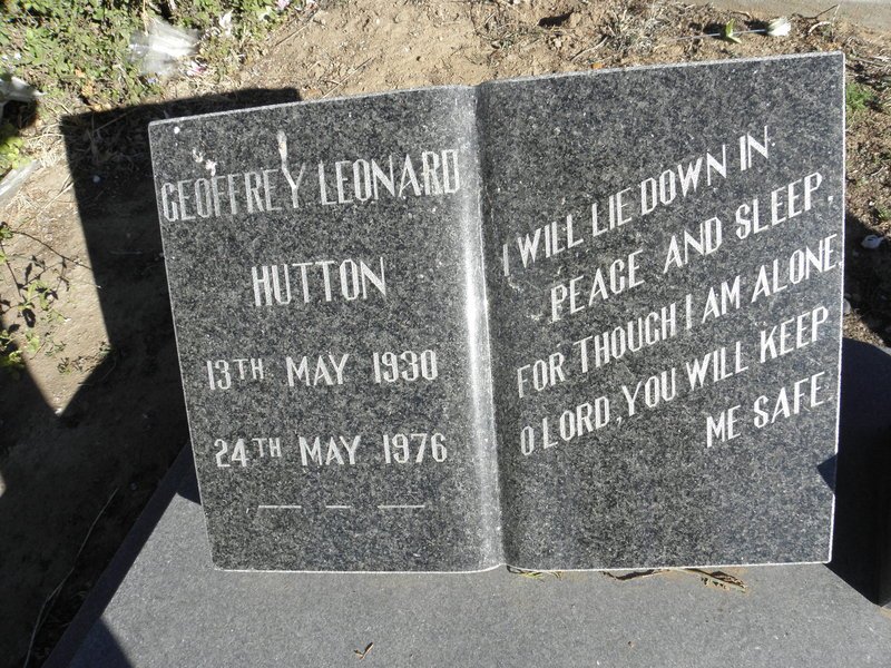 HUTTON Geoffrey Leonard 1930-1976
