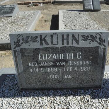 KUHN Elizabeth C. nee JANSE VAN RENSBURG 1899-1989