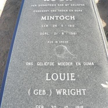 KOCH Mintoch 1912-1981 &amp; Louie WRIGHT 1915-1996