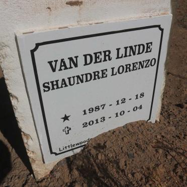 LINDE Shaundre Lorenzo, van der 1987-2013