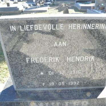 MULLER Frederik Hendrik 1916-1992