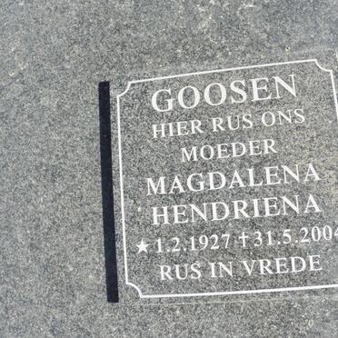 GOOSEN Magdalena Hendriena 1927-2004