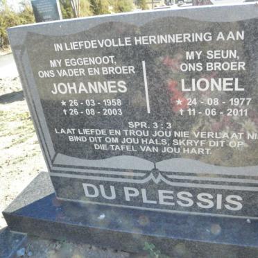 PLESSIS Johannes, Du 1958-2003 :: DU PLESSIS Lionel 1977-2011