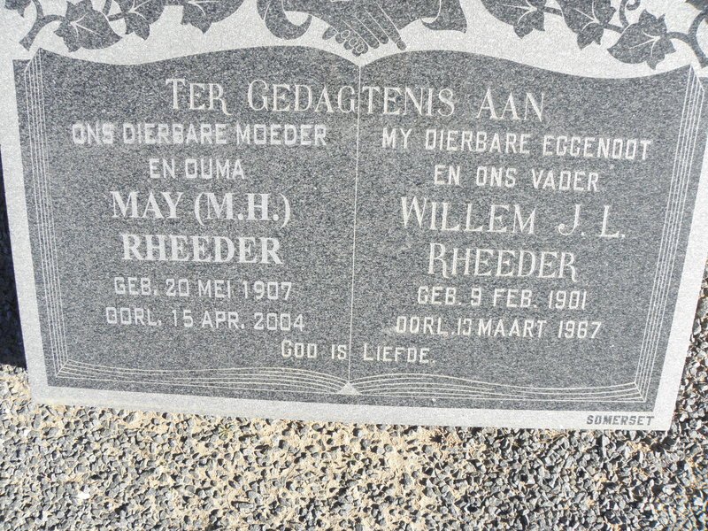 RHEEDER Willem J.L. 1901-1967 &amp; M.H. 1907-2004