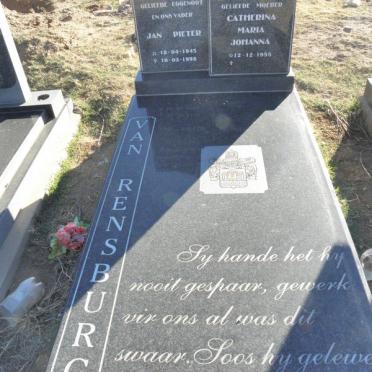 RENSBURG Jan Pieter, van 1945-1998 &amp; Catherina Maria Johanna 1955-