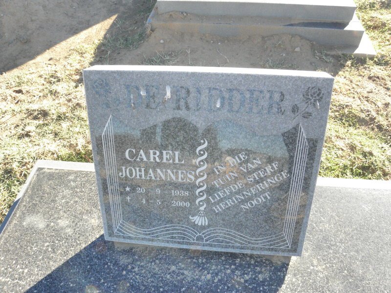 RIDDER Carel Johannes, De 1938-2000