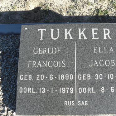 TUKKER Gerlof Francois 1890-1979 &amp; Ella Jacoba 1898-1981