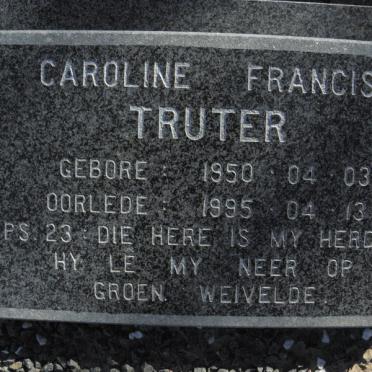 TRUTER Caroline Francis 1950-1995
