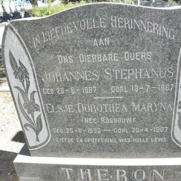 THERON Johannes Stephanus 1887-1967 &amp; Elsje Dorothea Maryna ROSSOUW 1893-1967
