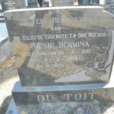 TOIT Wiesie Hermina, du 1892-1974
