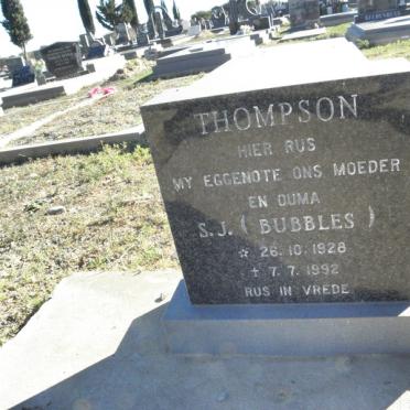 THOMPSON S.J. 1928-1992