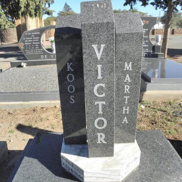 VICTOR Koos 1923-2004 &amp; Martha 1923-1991