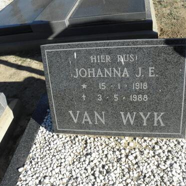 WYK Johanna J.E., van 1918-1988 