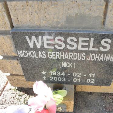 WESSELS Nicholas Gerhardus Johannes 1934-2003