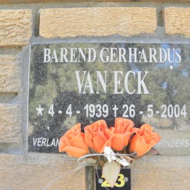 ECK Barend Gerhardus, van 1939-2004