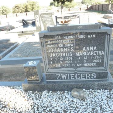 ZWIEGERS Johannes Jacobus 1906-1988 &amp; Anna Margaretha 1918-2005