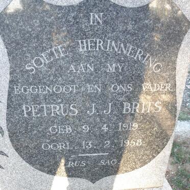 BRITS Petrus J.J. 1919-1958