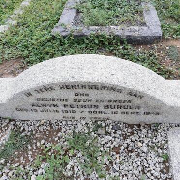 BURGER Alwyn Petrus 1910-1948