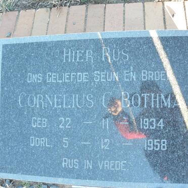 BOTHMA Cornelius C. 1934-1958