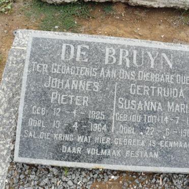 BRUYN Johannes Pieter, de 1885-1964 &amp; Gertruida Susanna Maria Du TOIT 1888-1962