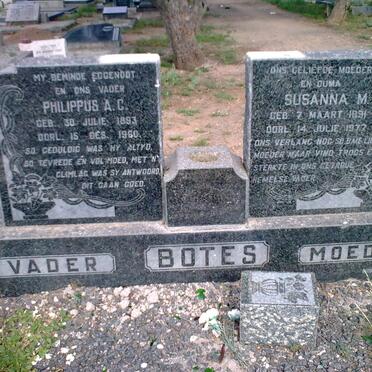 BOTES Philippus A.C. 1893-1960 &amp; Susanna M. 1891-1977