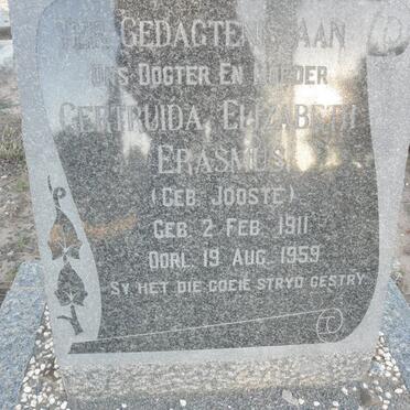 ERASMUS Gertruida Elizabeth nee JOOSTE 1911-1959
