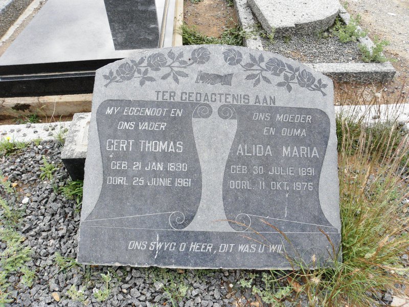 FERREIRA Gert Thomas 1890-1961 &amp; Alida Maria 1891-1976