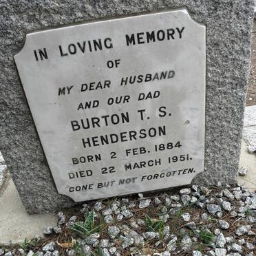 HENDERSON Burton T.S. 1884-1951