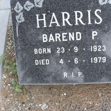 HARRIS Barend P. 1923-1979