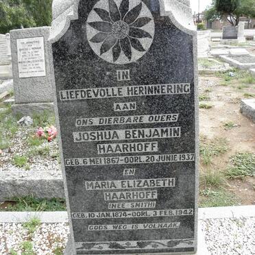 HAARHOFF Joshua Benjamin 1867-1937 &amp; Maria Elizabeth SMITH 1874-1942