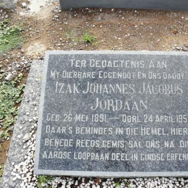 JORDAAN Izak Johannes Jacobus 1891-1956