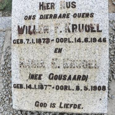 KRUGEL Willem F. 1873-1946 &amp; Maria E. GOUSAARD 1877-1908