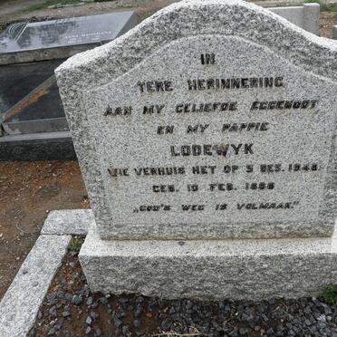 LODEWYK Pappie 1886-1948 :: LODEWYK Johan -1942