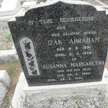 PEROLD Izak Abraham 1891-1934 &amp; Susanna Margaretha VAN DER BIJL 1895-1931