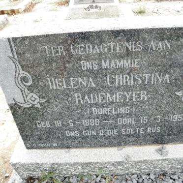 RADEMEYER Helena Christina nee DORFLING 1888-1959