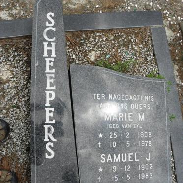 SCHEEPERS Samuel J. 1902-1983 &amp; Marie M. VAN ZYL 1908-1978
